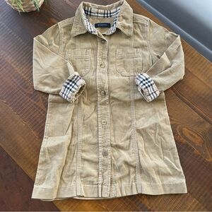 Kid Dress button down corduroy 10T Burberry beige